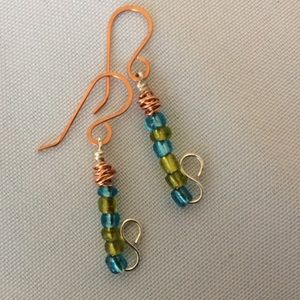 Moved to boutique 💕Handmade Green Earrings